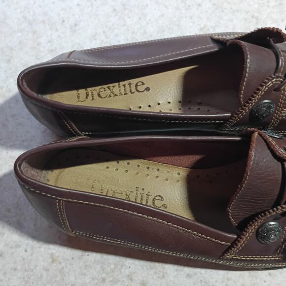 Vintage Drexlite Leather Tassel Loafers Brown Classic Old Money Prep Women 6.5 - Picture 4 of 11